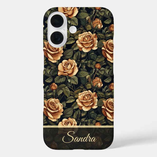 Minimalistic Wedding Gift Rose Name Case-Mate iPhone Case (Back)