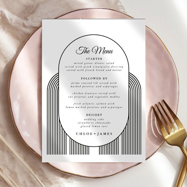 Minimalistic Wedding Menu Cards (Creator Uploaded)