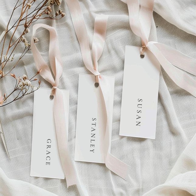 Minimalistic Wedding Name Tag Place Cards (Creator Uploaded)