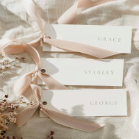Minimalistic Wedding Navy Name Tag Place Cards