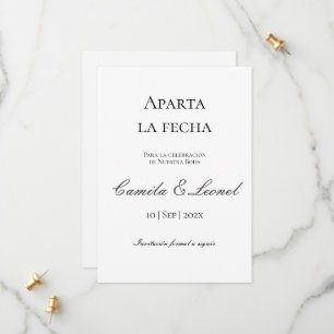 Minimalistic Wedding Save the Date