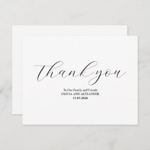 Minimalistic Wedding Thank You Card