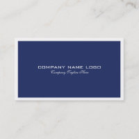 Minimalistic white Border On Navy-blue Background