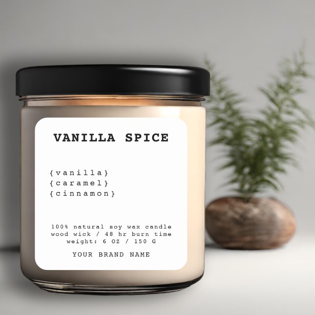 Minimalistic white candle label (Creator Uploaded)