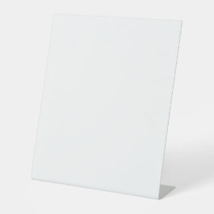 Minimalistic white colour pedestal sign