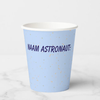 Minimalistische Ruimtevaart Beker met Naamveld -  Paper Cups