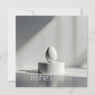 Minimalistisches Osterei auf modernem Podest Card