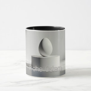 Minimalistisches Osterei auf modernem Podest Mug