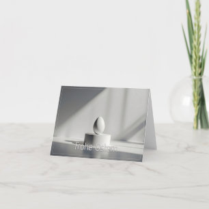 Minimalistisches Osterei auf modernem Podest Thank You Card