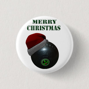 Minimalists Bowls Merry Christmas,  3 Cm Round Badge