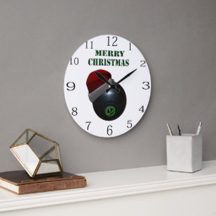 Minimalists Bowls Merry Christmas,  Large Clock