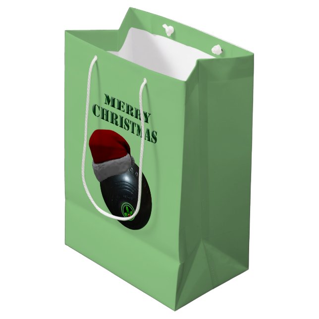 Minimalists Bowls Merry Christmas,  Medium Gift Bag (Front Angled)