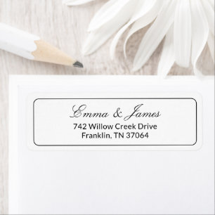Minimalsit Black & White Script Wedding