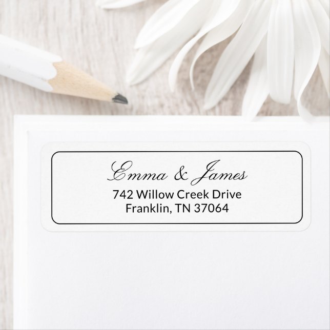 Minimalsit Black & White Script Wedding (Insitu)