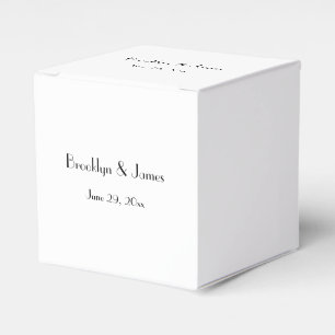 Mininal Deco White Wedding Favour Boxes