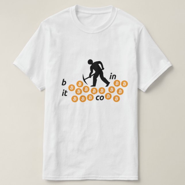 Mining Bitcoin t-shirt (Design Front)