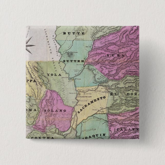 Mining District of California 15 Cm Square Badge (Front)