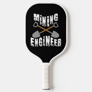 Mining Engineer Crossed Shovels Pickleball Paddle