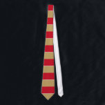 Mining Gold with Blood Horizontally-Striped Tie<br><div class="desc">You will definitely stand out in this red and gold tie with horizontal stripes. Wear it in style!</div>
