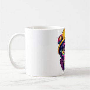Mining Helmet Mole Head Art Tee Coffee Mug