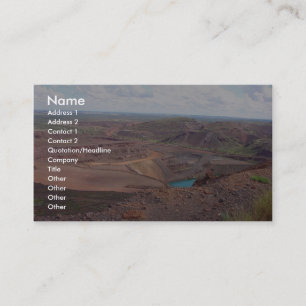 Mining Operations At Paraburdoo Mine Business Card