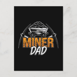 Mining Trucker Miner Dad Mine Coal Mine Truck Holiday Postcard