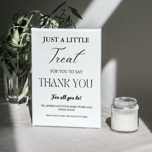 Mininmalist Treat Thank you Appreciation Sign (Creator Uploaded)