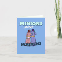 Minions Before Maidens Funny Thank You Card