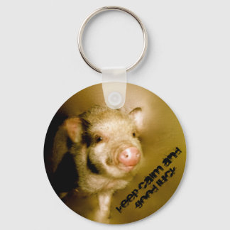 Minischwein "Keep calm and good luck" Key Ring