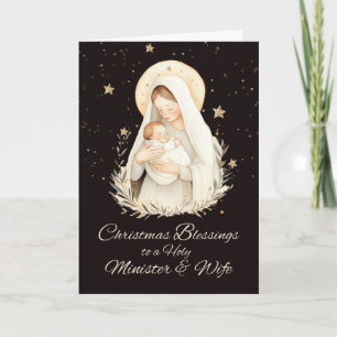 Minister and Wife Christmas Blessings Madonna Card