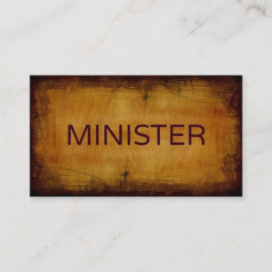 Minister Antique Brushed Business Card