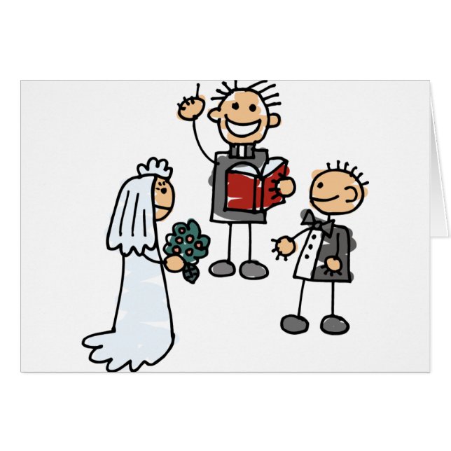 Minister Priest Reverend Performs Wedding Ceremony (Front Horizontal)