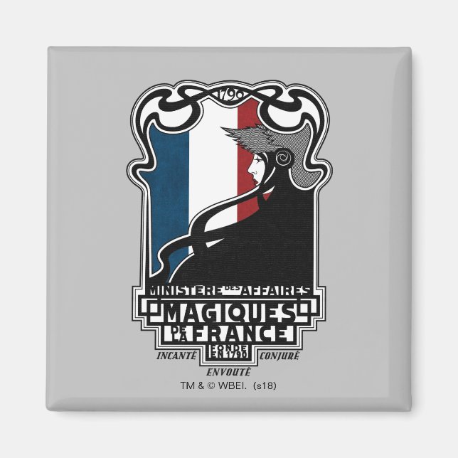 Ministère des Affaires Magiques de la France Logo Magnet (Front)