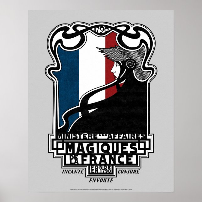 Ministère des Affaires Magiques de la France Logo Poster (Front)