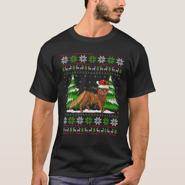 Mink Christmas Lights Xmas Ugly Sweater Mink Chris (Front)