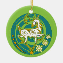 Mink Holidaze 2017 Reindeer Xmas CeramicOrnament 1