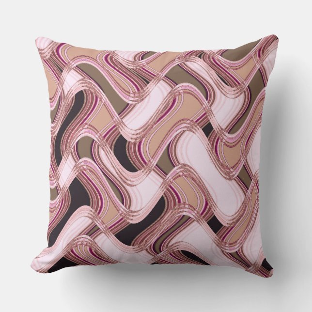 Mink & Moscato Throw Pillow (Front)