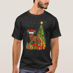 Mink Xmas Holiday Santa Mink Christmas Tree T-Shirt