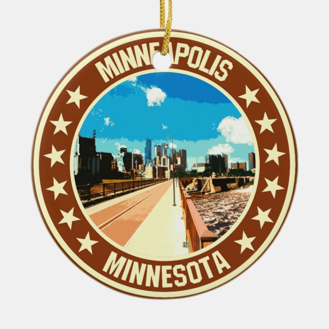  Minneapolis                                       Ceramic Tree Decoration (Front)