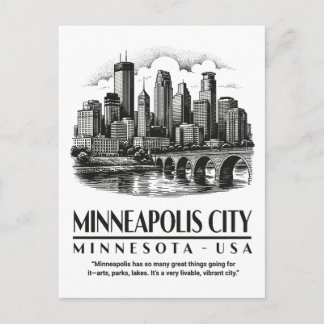 Minneapolis City Minnesota USA Postcard