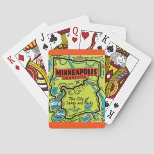  Minneapolis Minn Map Playing Cards
