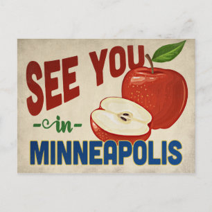 Minneapolis Minnesota Apple - Vintage Travel Postcard