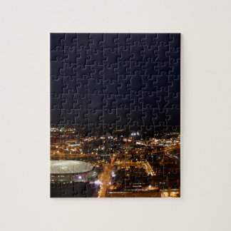 Minneapolis Minnesota City Skyline and Metrodome Jigsaw Puzzle