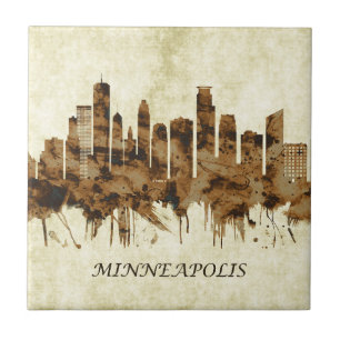 Minneapolis Minnesota Cityscape Tile