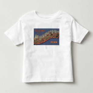 Minneapolis, Minnesota - Large Letter Scenes Toddler T-Shirt