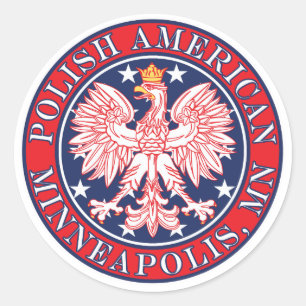 Minneapolis Minnesota Polish Classic Round Sticker