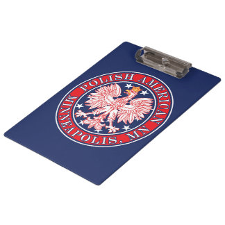 Minneapolis Minnesota Polish Eagle Clipboard