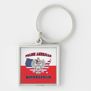 Minneapolis Minnesota Polish Key Ring