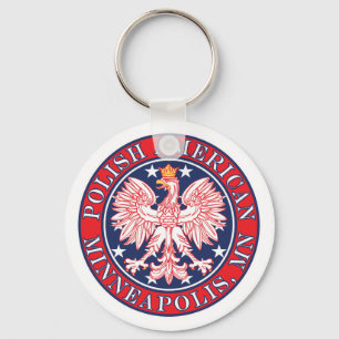Minneapolis Minnesota Polish Key Ring