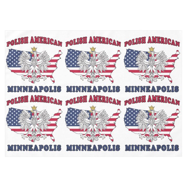 Minneapolis Minnesota Polish Tablecloth (Front (Horizontal))